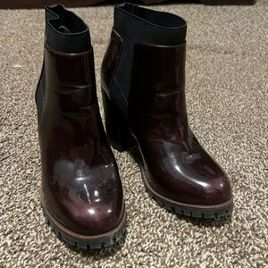 Women's Burgundy Ankle Boots